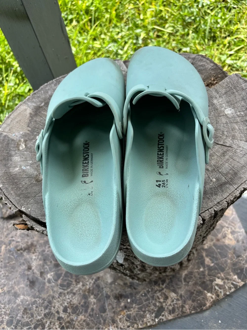 Birkenstock Boston Clogs in solid sage green #boston #comfort Sz 41 / US 8